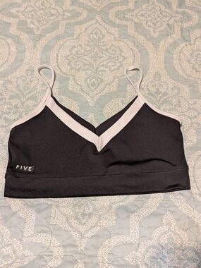 Five Black & White V-Neck